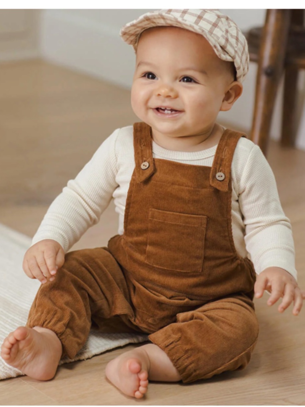 Quincy Mae Corduroy Baby Overalls - Cinnamon - Size 18-24M - NWT